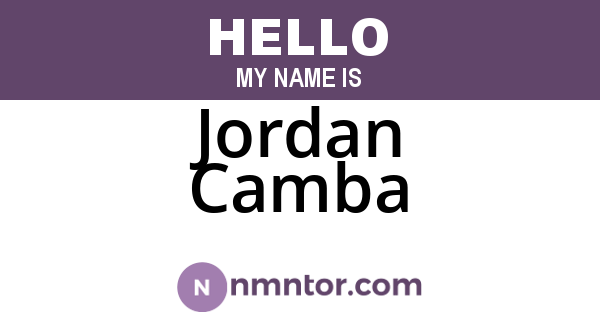 Jordan Camba