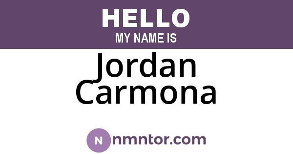 Jordan Carmona