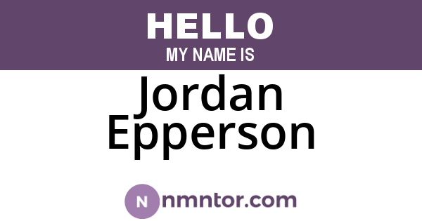Jordan Epperson