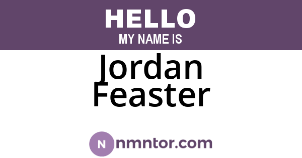Jordan Feaster