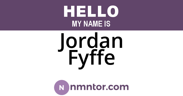 Jordan Fyffe
