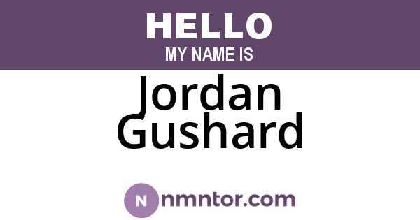 Jordan Gushard