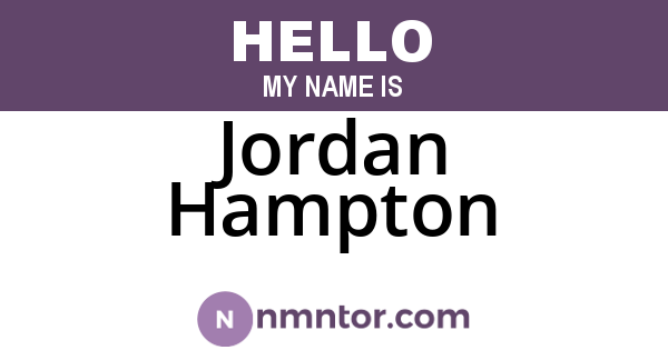 Jordan Hampton