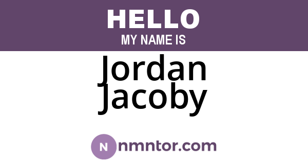 Jordan Jacoby