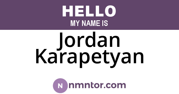 Jordan Karapetyan