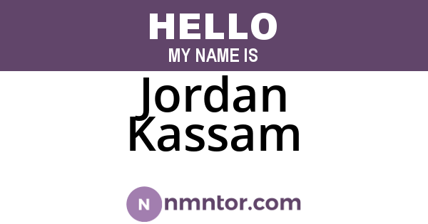 Jordan Kassam