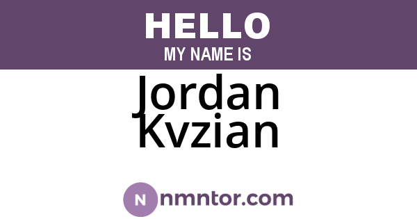 Jordan Kvzian