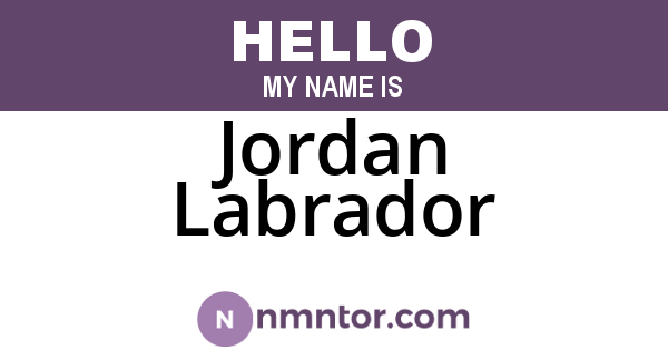 Jordan Labrador