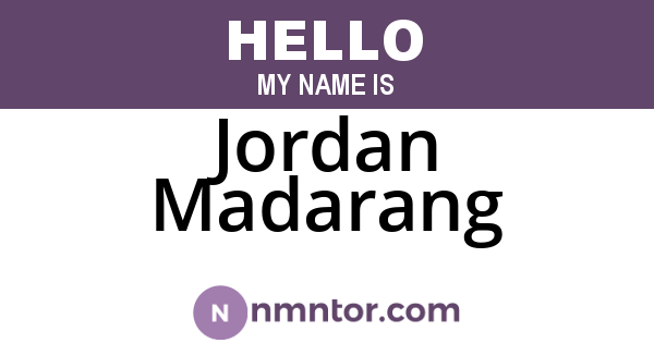 Jordan Madarang