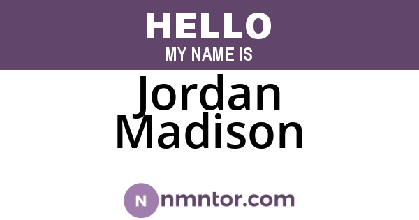 Jordan Madison