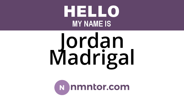 Jordan Madrigal