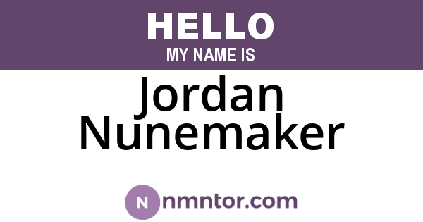 Jordan Nunemaker