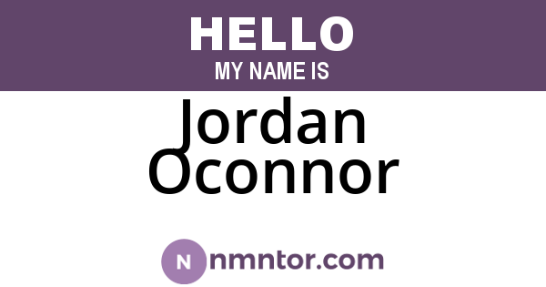 Jordan Oconnor
