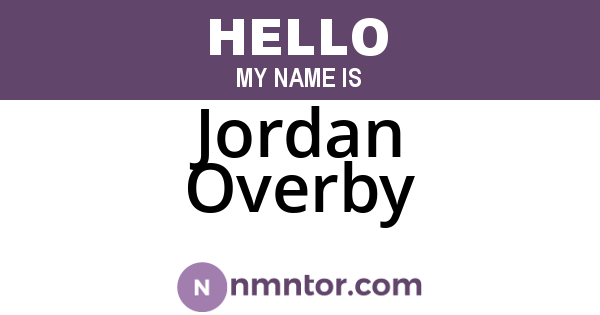 Jordan Overby