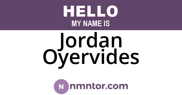 Jordan Oyervides