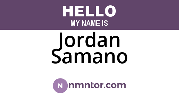 Jordan Samano