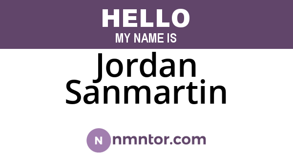 Jordan Sanmartin