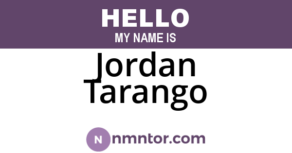 Jordan Tarango