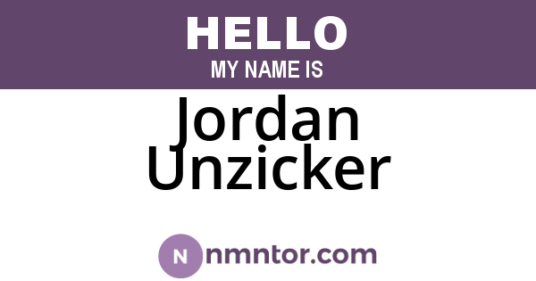Jordan Unzicker