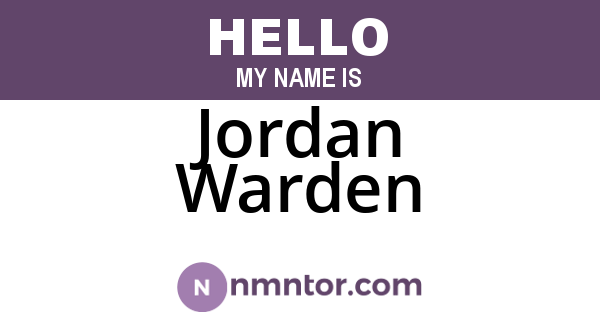 Jordan Warden