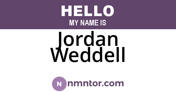 Jordan Weddell