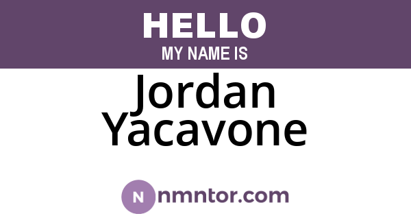 Jordan Yacavone