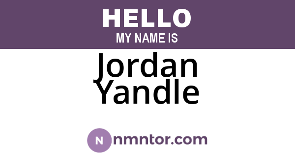 Jordan Yandle