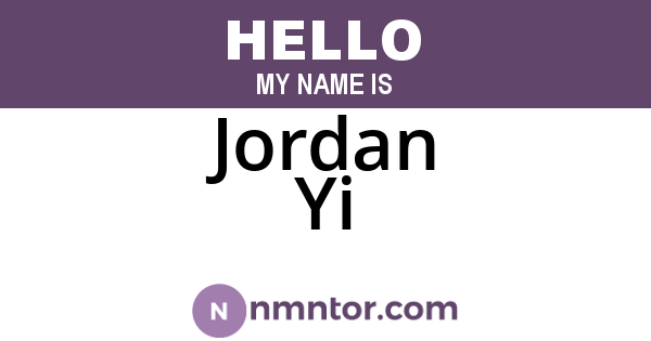 Jordan Yi