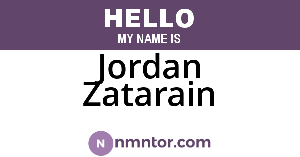 Jordan Zatarain