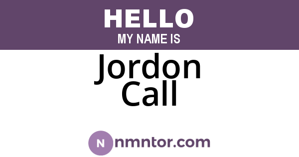 Jordon Call