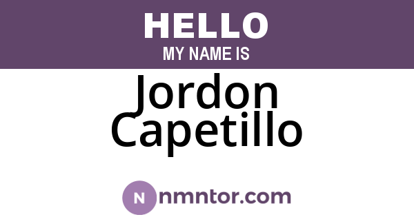 Jordon Capetillo