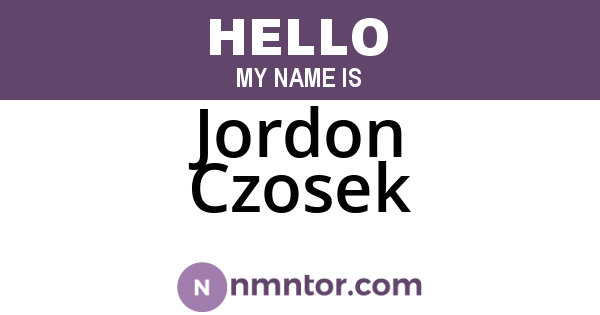 Jordon Czosek