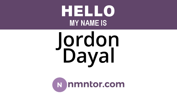Jordon Dayal