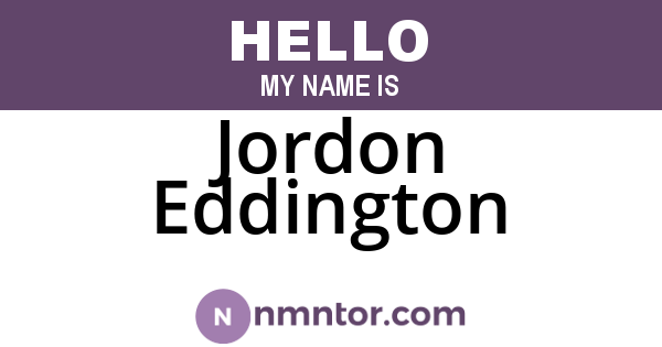 Jordon Eddington