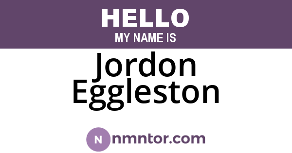 Jordon Eggleston