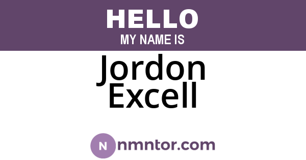 Jordon Excell