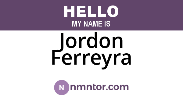 Jordon Ferreyra