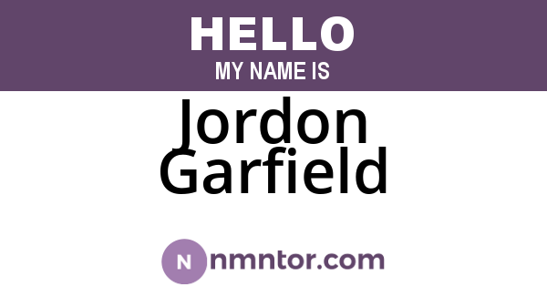 Jordon Garfield