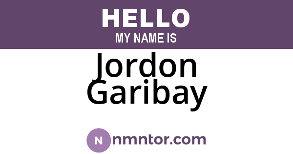Jordon Garibay