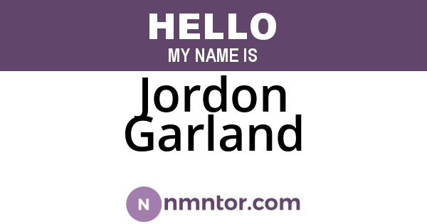 Jordon Garland