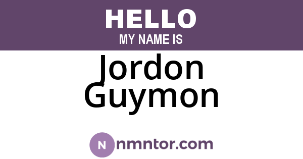Jordon Guymon