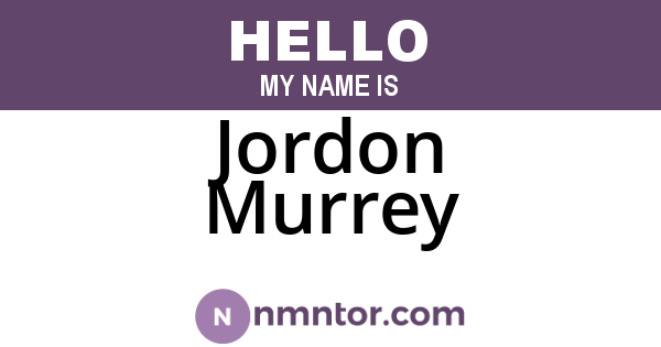 Jordon Murrey