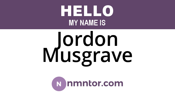 Jordon Musgrave