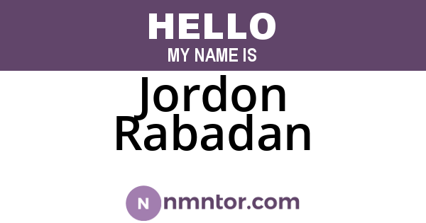 Jordon Rabadan