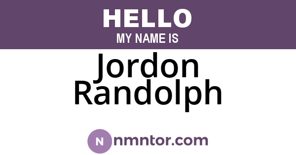 Jordon Randolph
