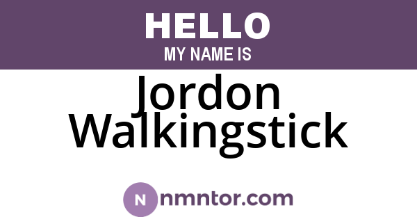 Jordon Walkingstick