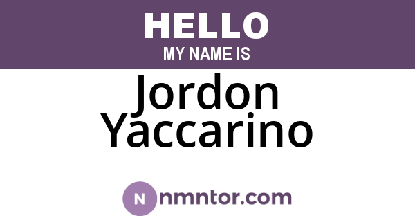 Jordon Yaccarino