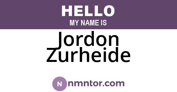 Jordon Zurheide