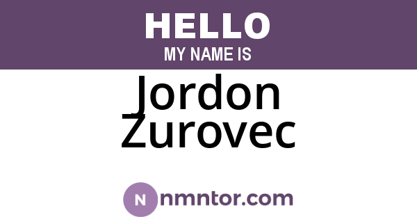 Jordon Zurovec