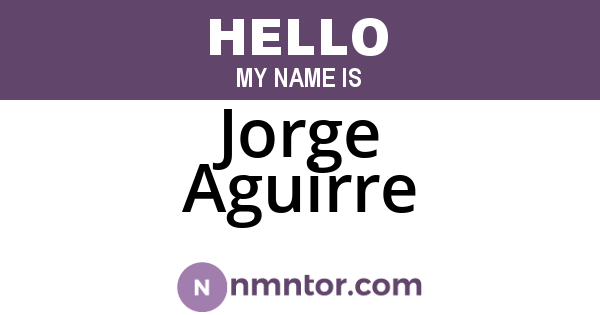 Jorge Aguirre